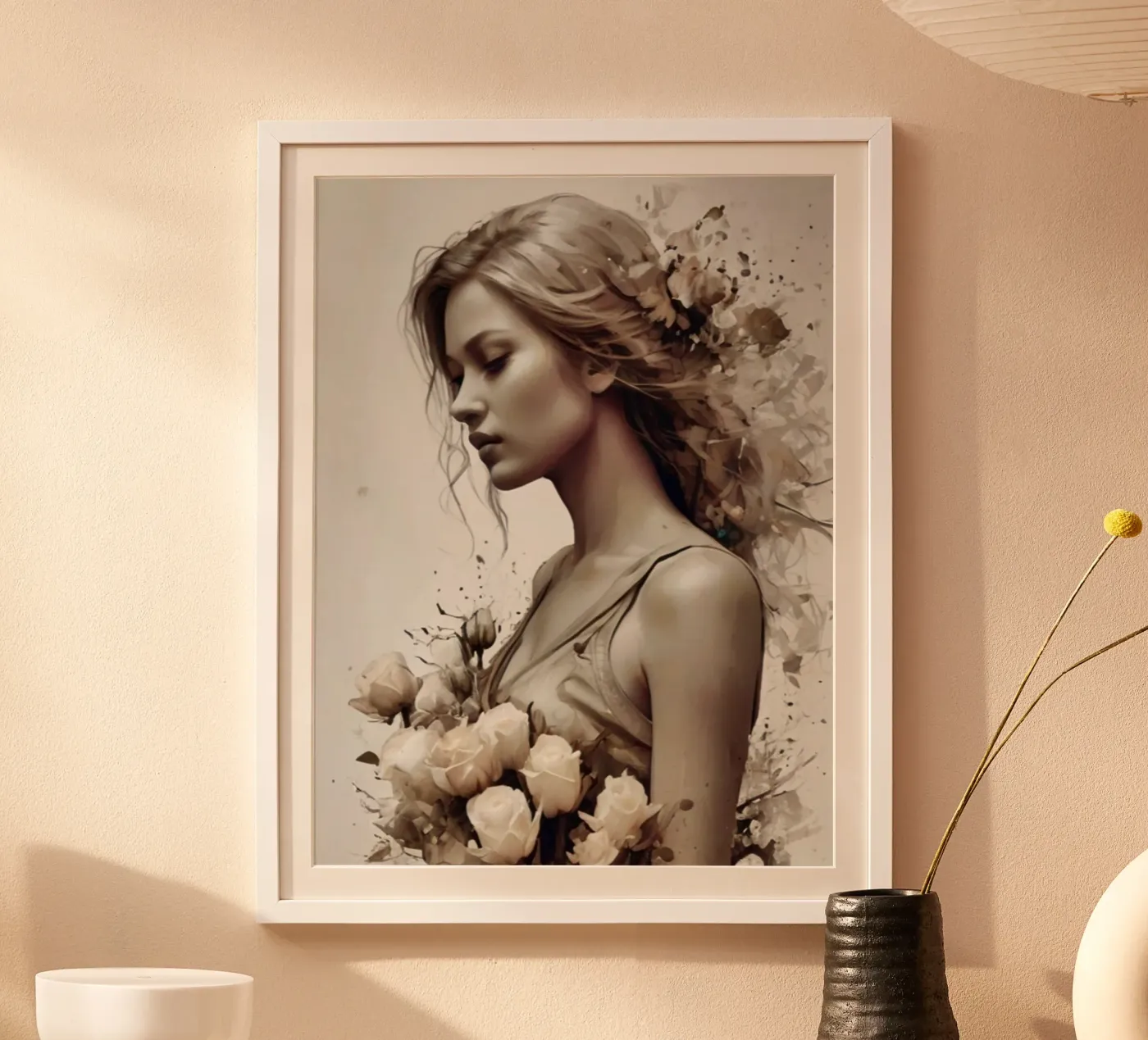 Blumenmädchen Poster von ArtDesign by KBK