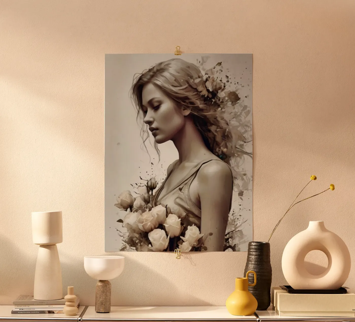 Blumenmädchen Poster von ArtDesign by KBK