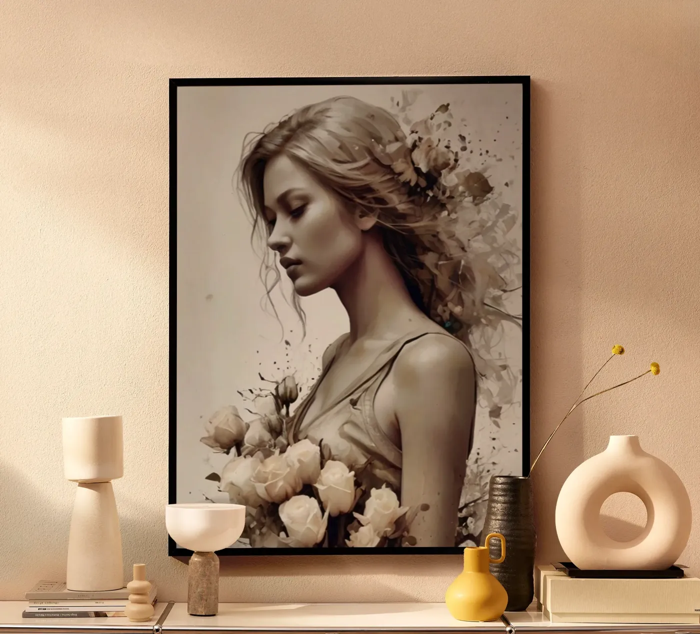 Blumenmädchen Poster von ArtDesign by KBK