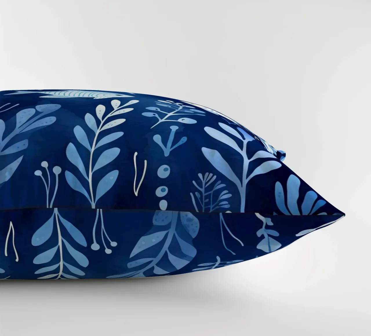Mondo subacqueo blu con piante + pesci | pattern design cuscino da Autofocus
