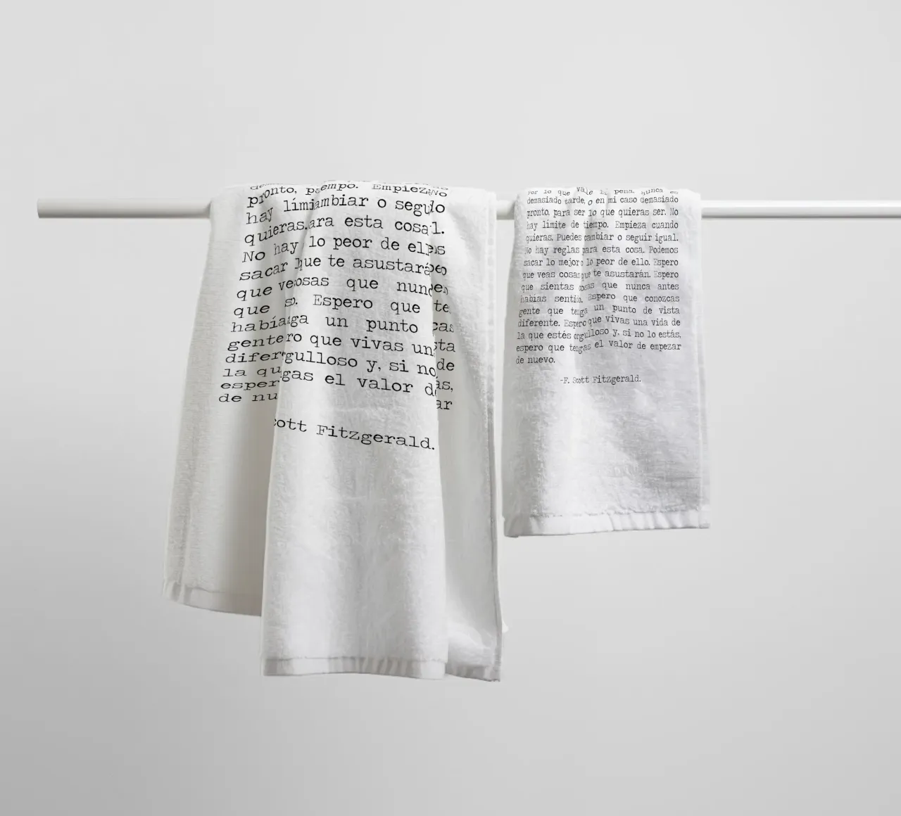 Per quello che vale, non c'è mai troppo F Scot Fitzgerald asciugamano da bagno da Summer Soul Co. - Quotes