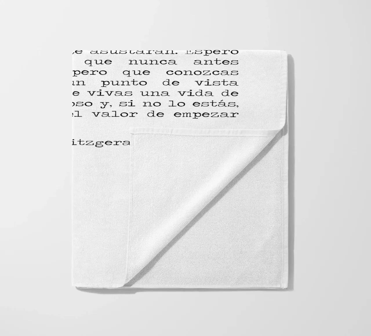 Per quello che vale, non c'è mai troppo F Scot Fitzgerald telo mare da Summer Soul Co. - Quotes