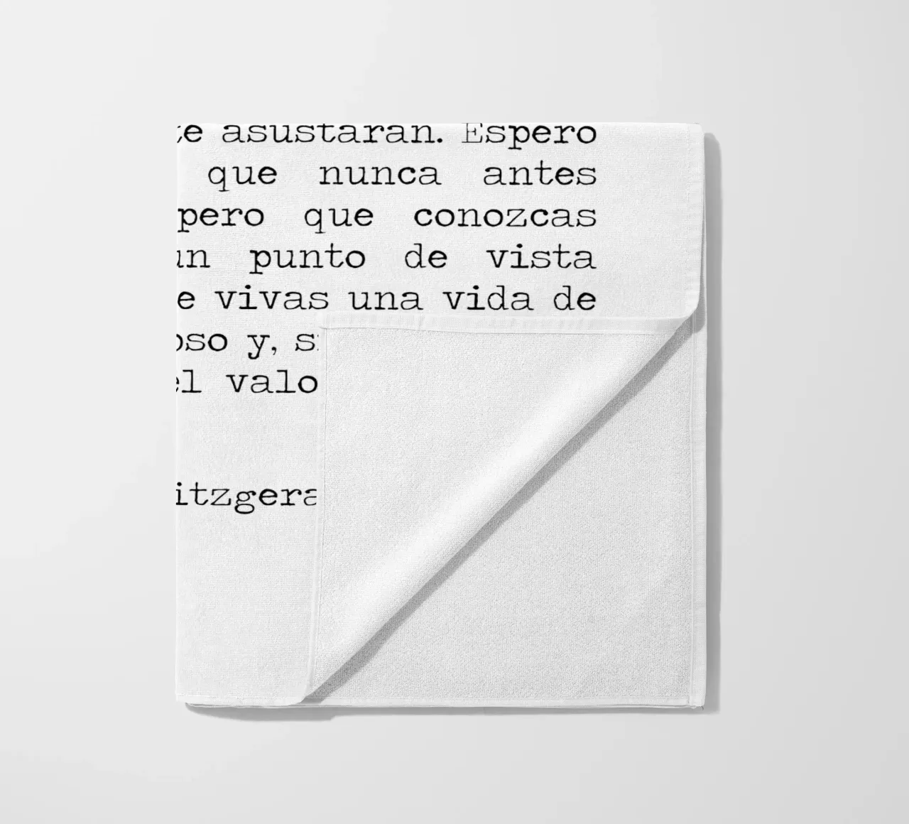 Per quello che vale, non c'è mai troppo F Scot Fitzgerald telo mare da Summer Soul Co. - Quotes
