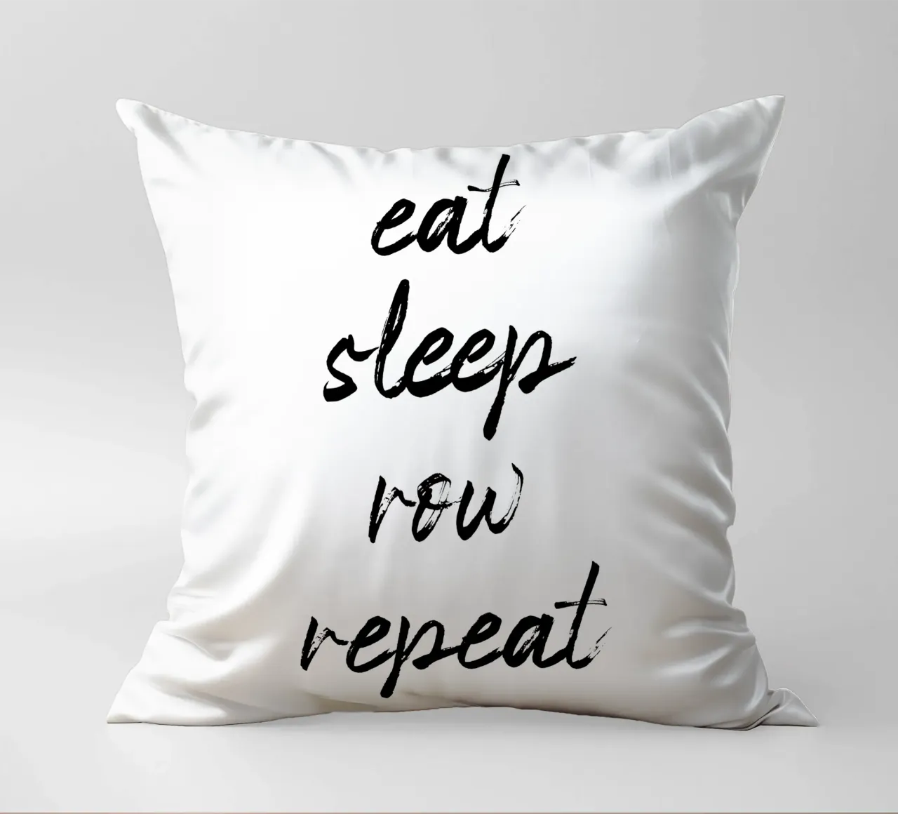 Eat Sleep Row Repeat Tipografia Word Art cuscino da Summer Soul Co. - Quotes
