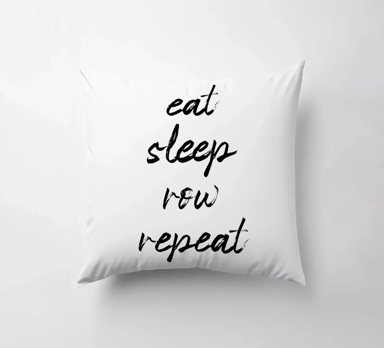 Eat Sleep Row Repeat Tipografia Word Art cuscino da Summer Soul Co. - Quotes
