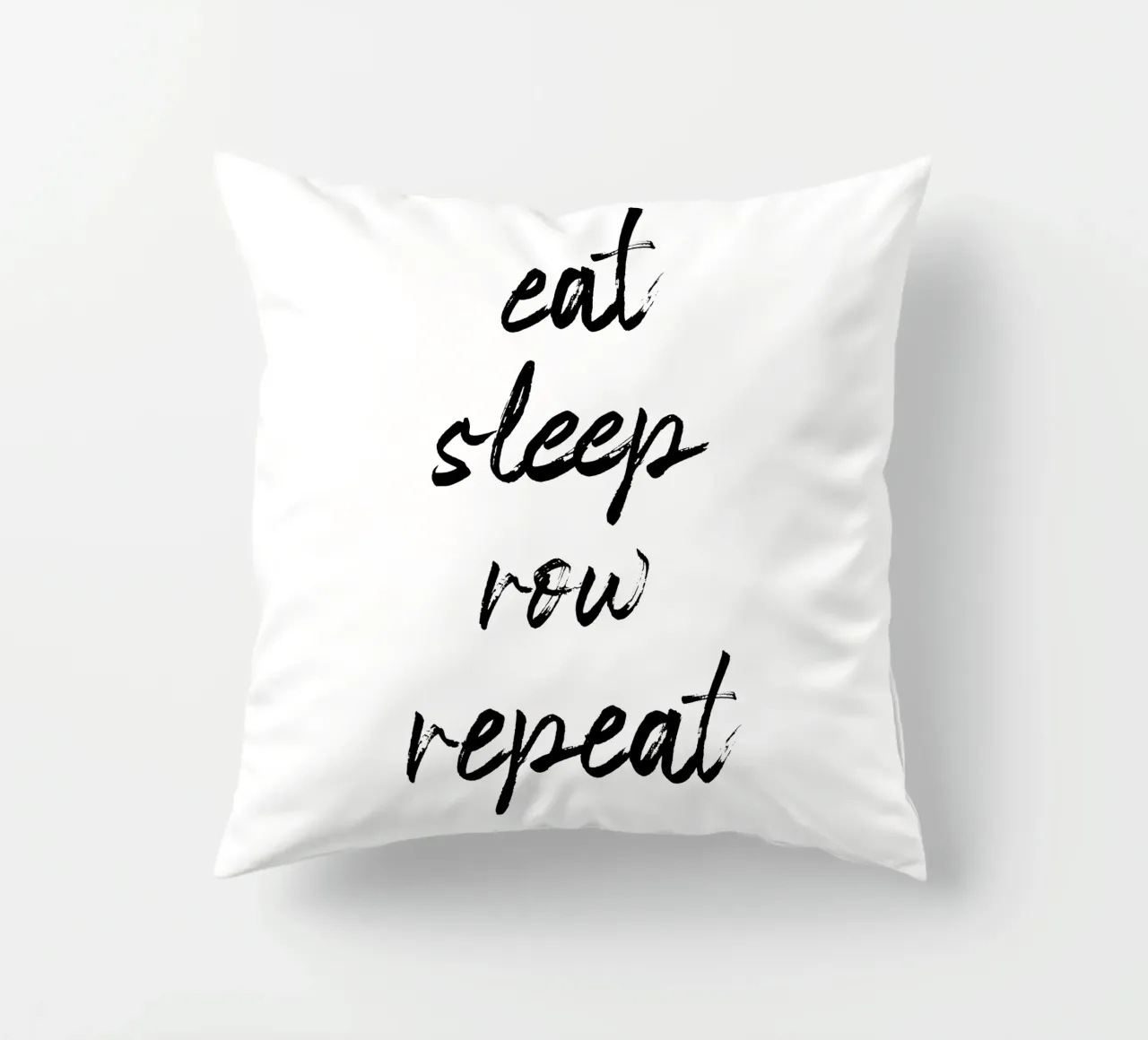 Eat Sleep Row Repeat Tipografia Word Art cuscino da Summer Soul Co. - Quotes