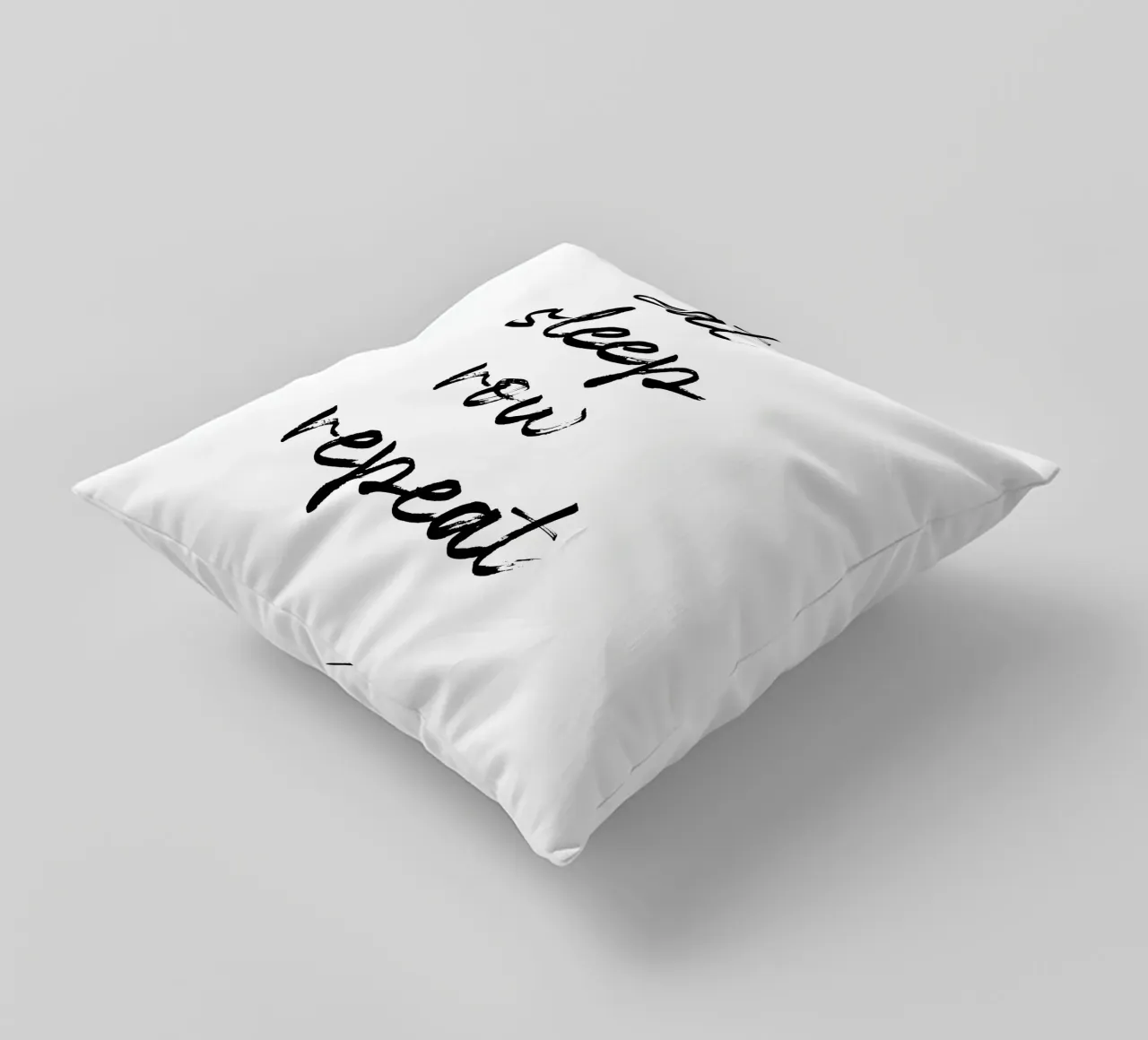 Eat Sleep Row Repeat Tipografia Word Art cuscino da Summer Soul Co. - Quotes