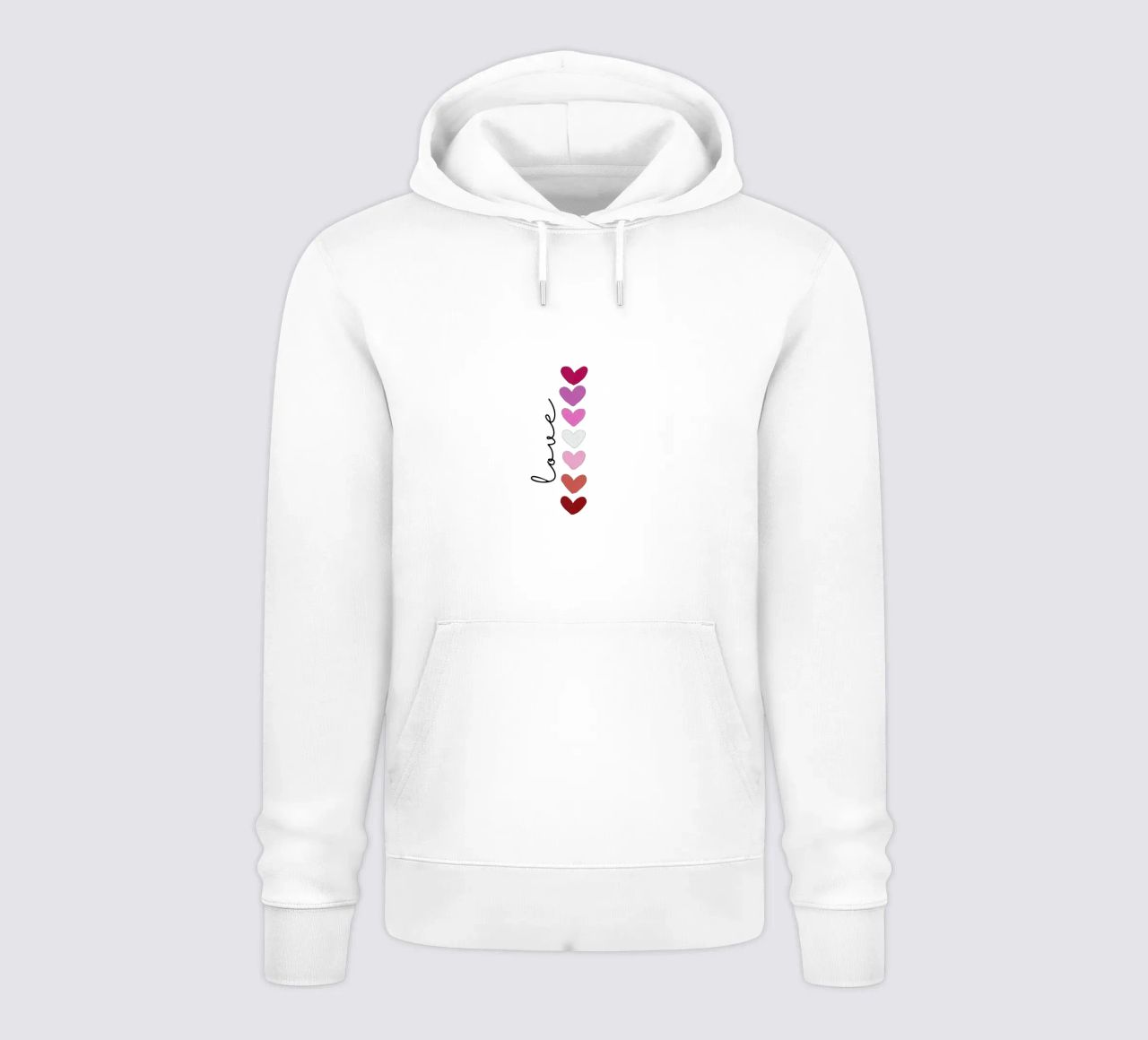 Scritte d'amore con cuori colorati felpa con cappuccio da ArtDesign by KBK