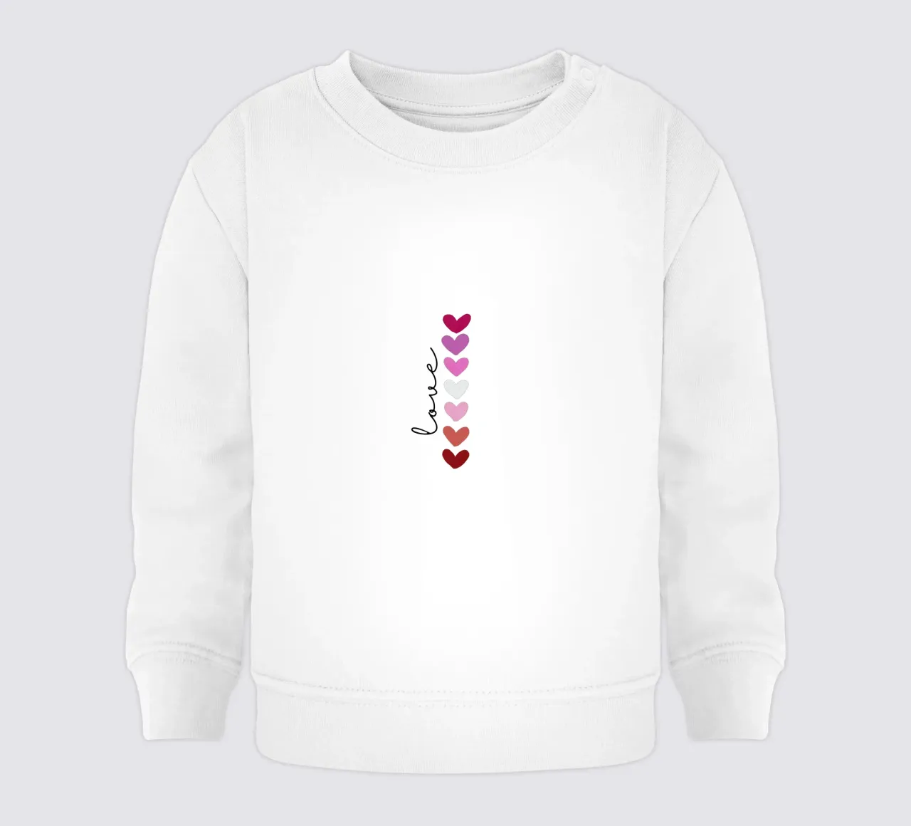 Scritte d'amore con cuori colorati felpa neonato da ArtDesign by KBK