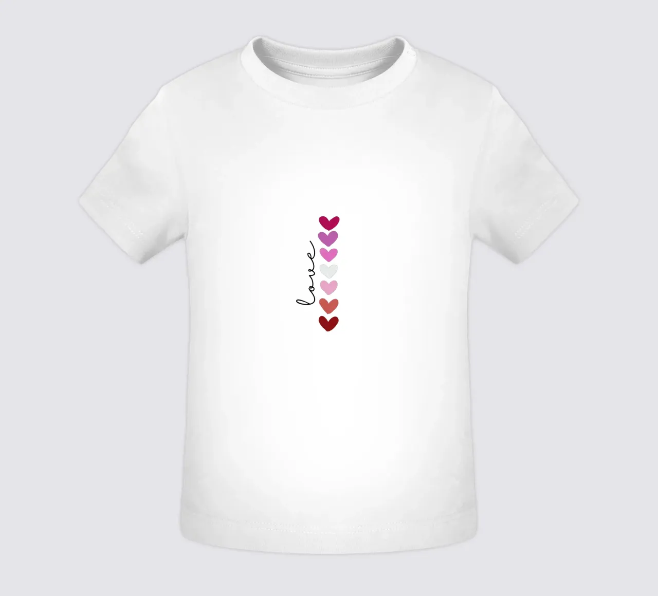 Scritte d'amore con cuori colorati maglietta neonato da ArtDesign by KBK