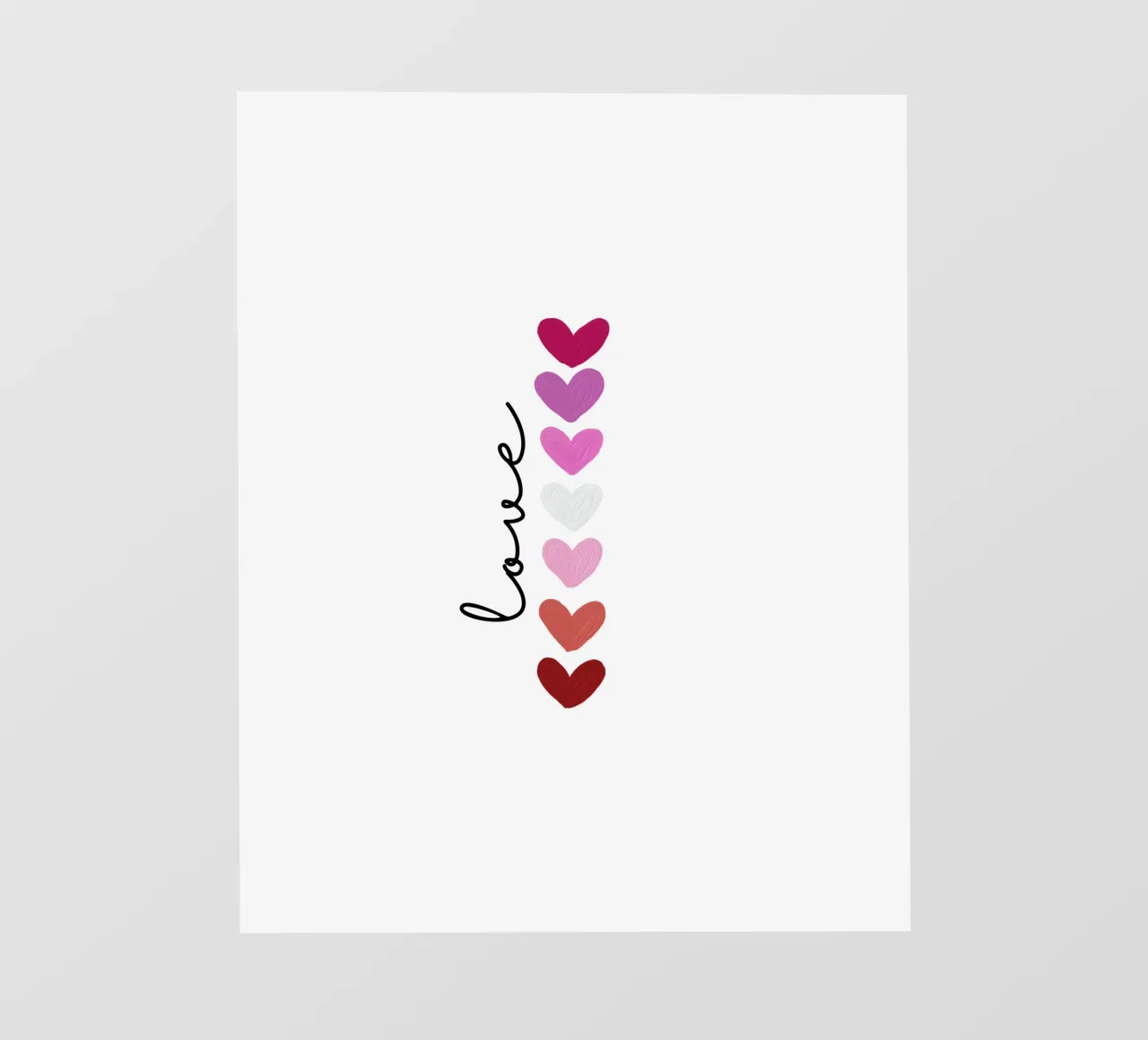Scritte d'amore con cuori colorati pellicola backlit da ArtDesign by KBK