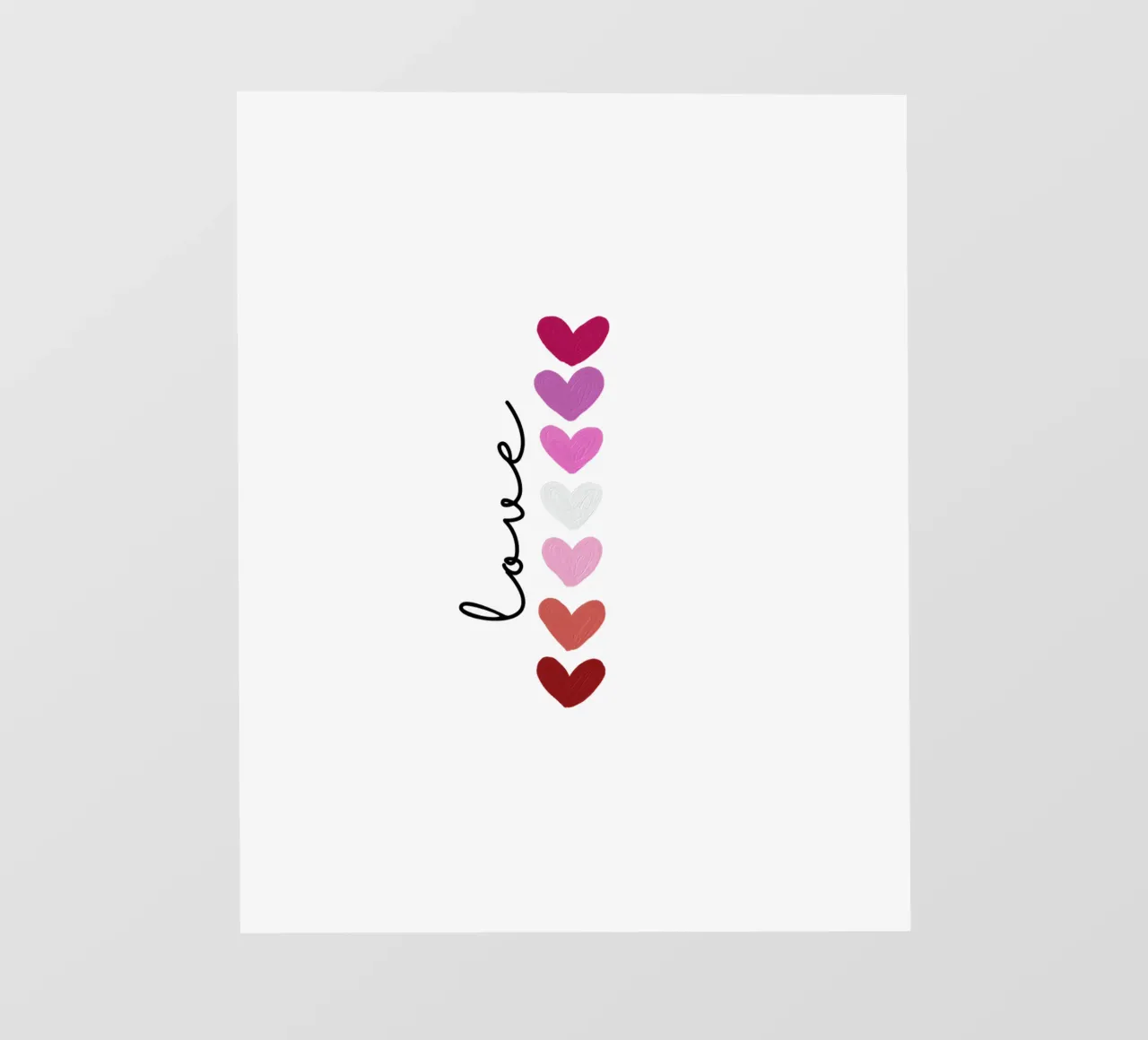 Love lettering with colourful hearts photo wallpaper by ArtDesign by KBK