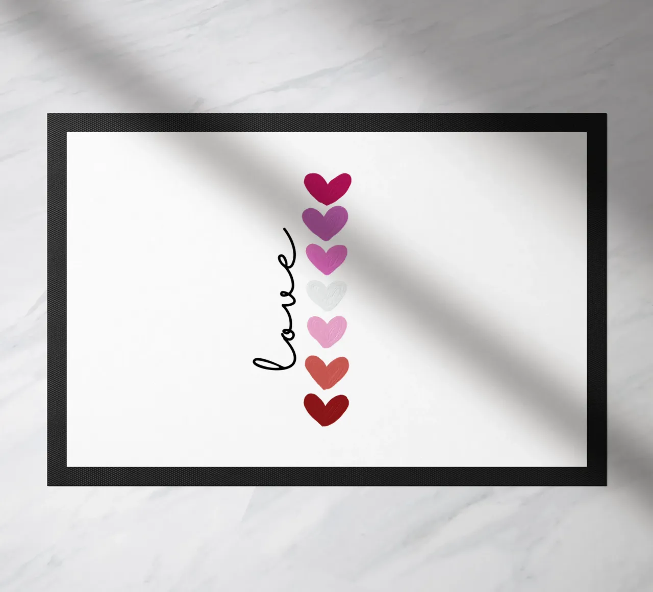 Scritte d'amore con cuori colorati zerbino da ArtDesign by KBK