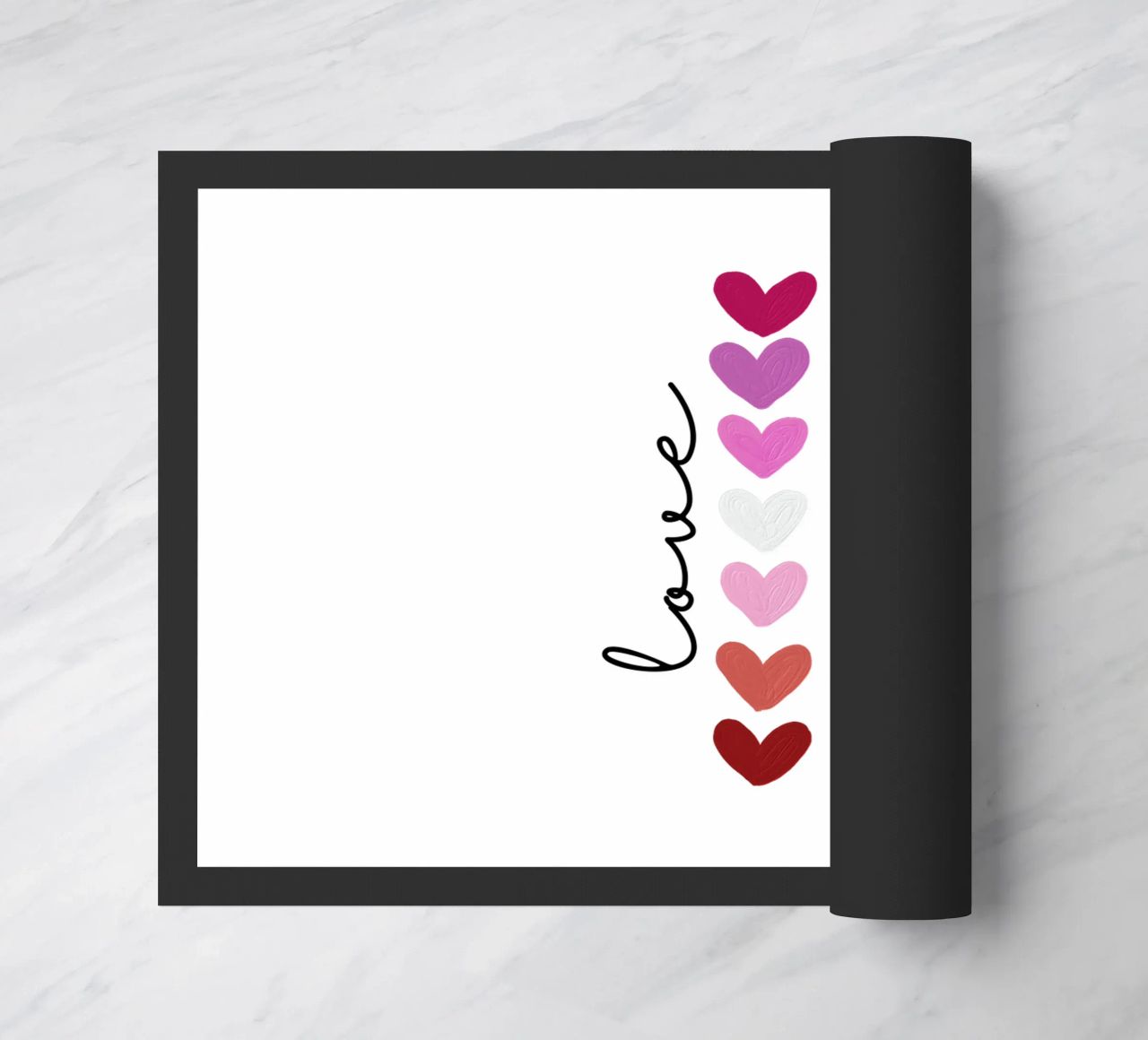 Scritte d'amore con cuori colorati zerbino da ArtDesign by KBK