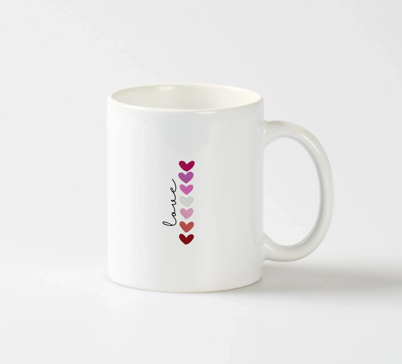 Scritte d'amore con cuori colorati tazza in ceramica da ArtDesign by KBK