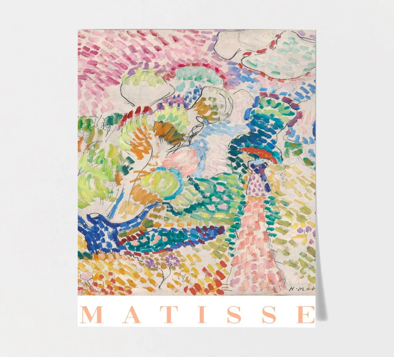 Colourful Matisse Poster, Bright Henri Matisse Abstract Art sticker sheet by ArtHaus