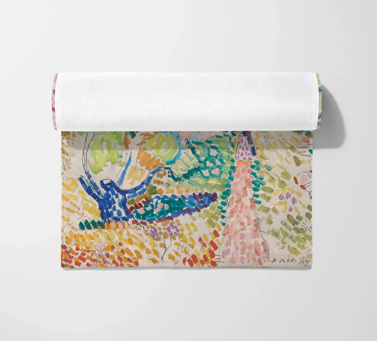 Colourful Matisse Poster, Bright Henri Matisse Abstract Art beach towel by ArtHaus