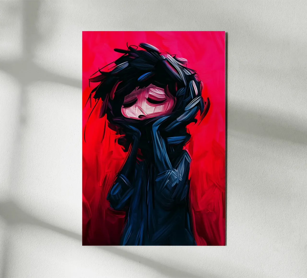 La carga de los pensamientos en una tormenta de color aluminio dibond de melipo-art