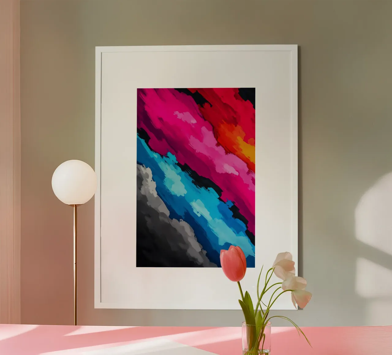 Esplosione di colori nel cielo delle emozioni poster con telaio in alluminio da melipo-art