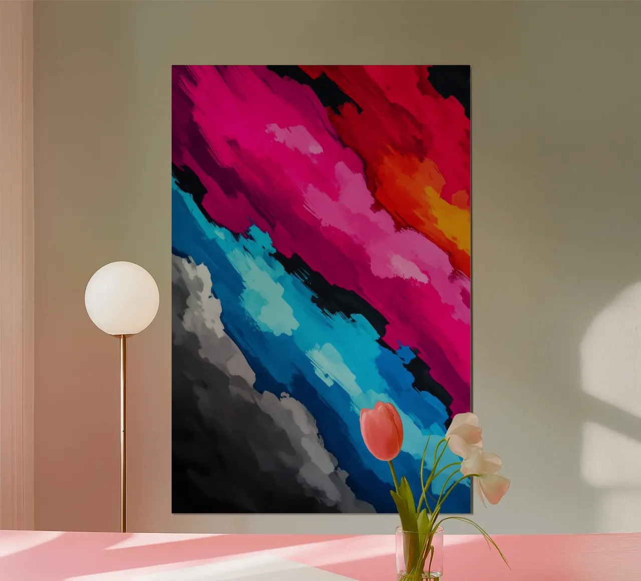 Esplosione di colori nel cielo delle emozioni poster con telaio in alluminio da melipo-art