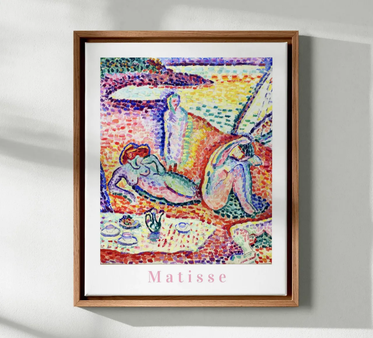 Matisse kunst, levendige kunstprints, abstracte kleurrijke muurkunst canvas met Baklijst van ArtHaus
