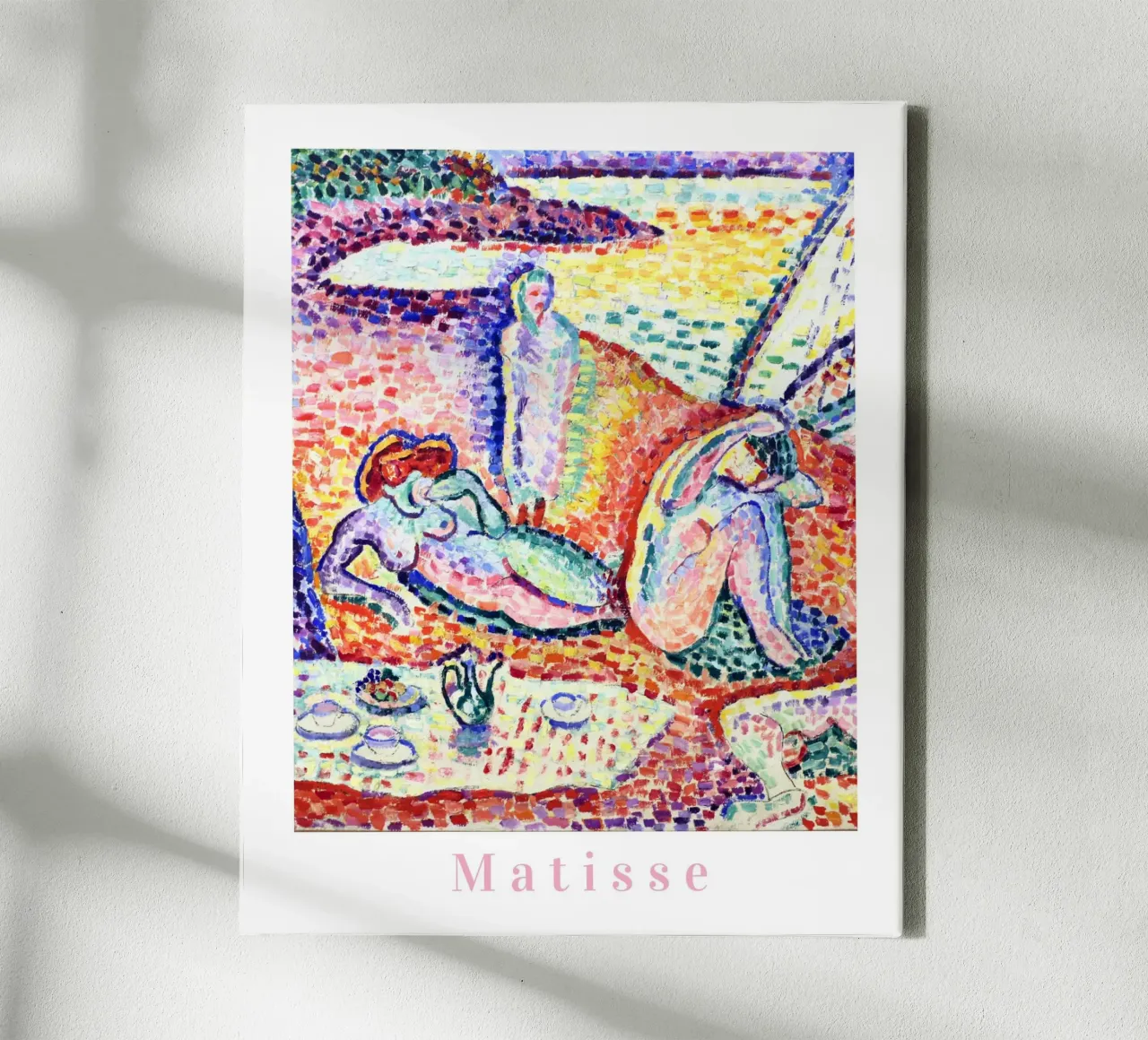 Matisse kunst, levendige kunstprints, abstracte kleurrijke muurkunst canvas met Baklijst van ArtHaus