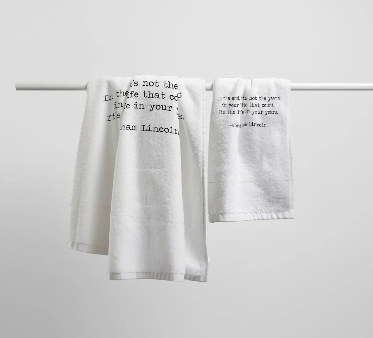 Its not the years in your life that count life in your years towel by Summer Soul Co. - Quotes