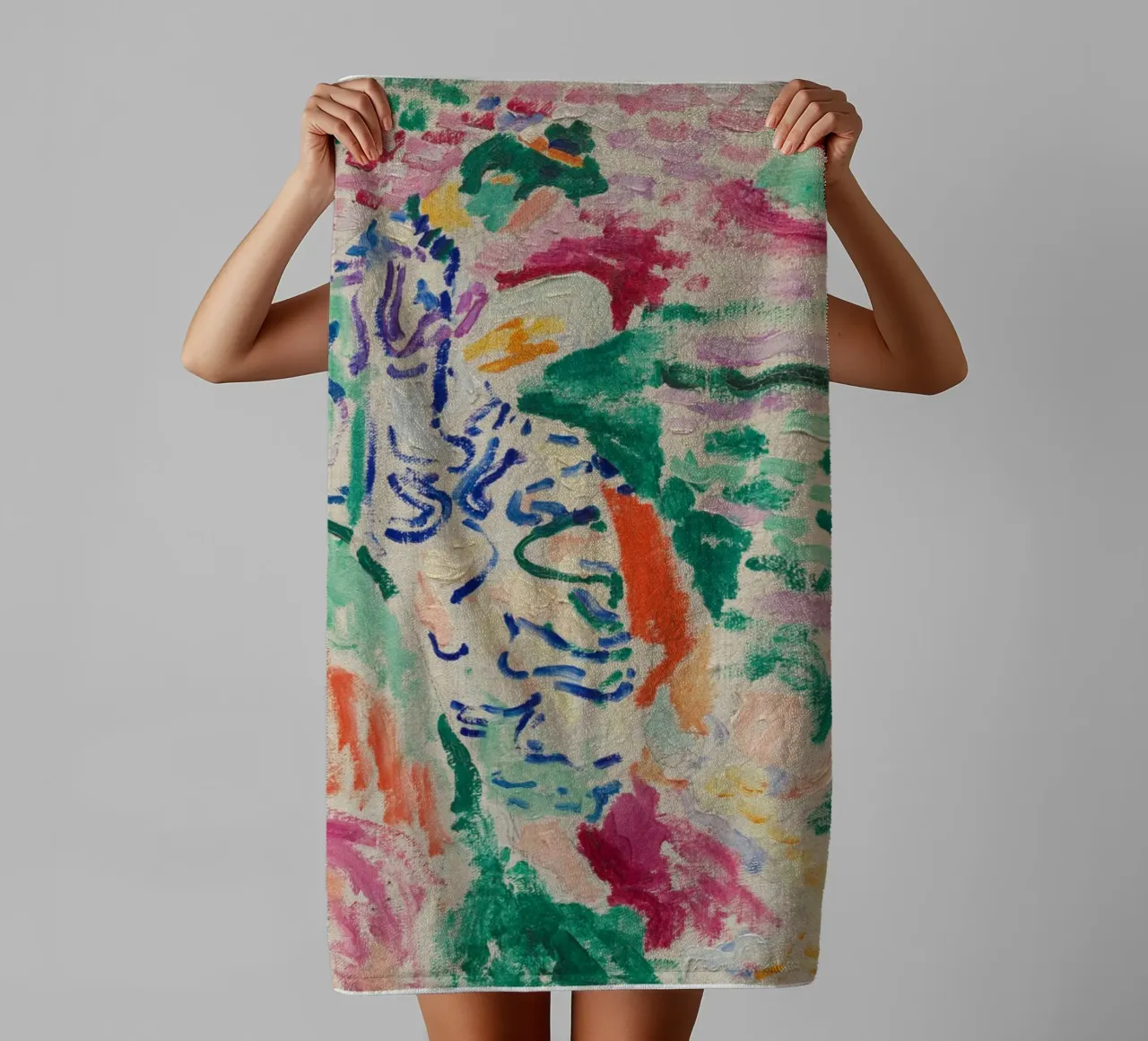 Henri Matisse Lebendige Kunstdrucke, farbenfrohe abstrakte Kunst Handtuch von ArtHaus