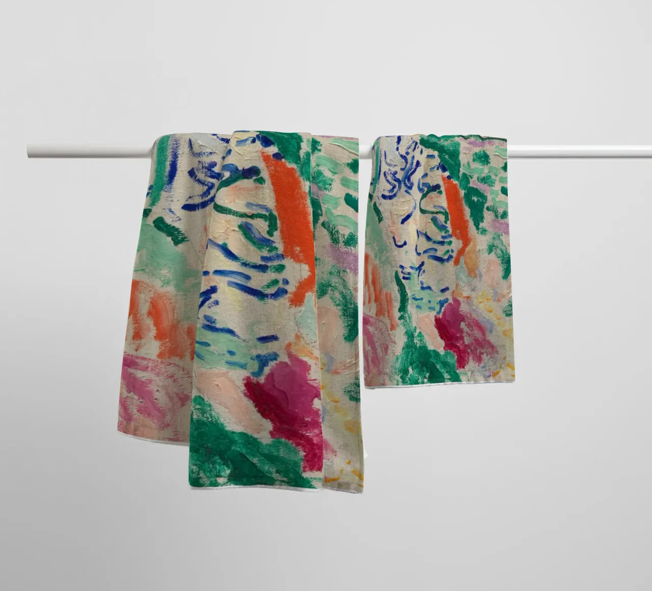Henri Matisse Lebendige Kunstdrucke, farbenfrohe abstrakte Kunst Handtuch von ArtHaus