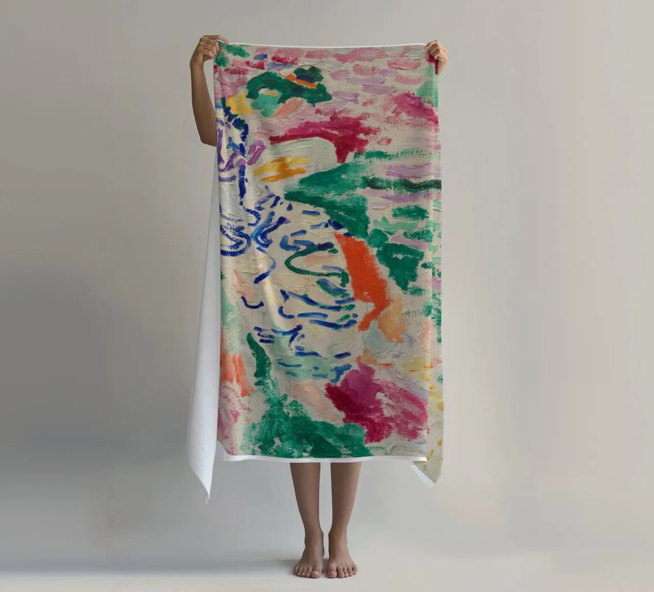 Henri Matisse Vibrant Art Prints, Colourful Abstract Art beach towel by ArtHaus