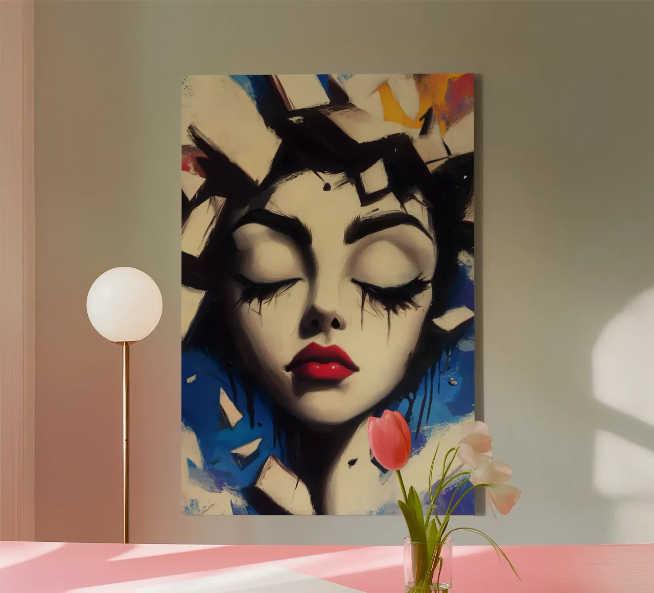 Broken illusions - The art of decay canvas with Floater frame by melipo-art