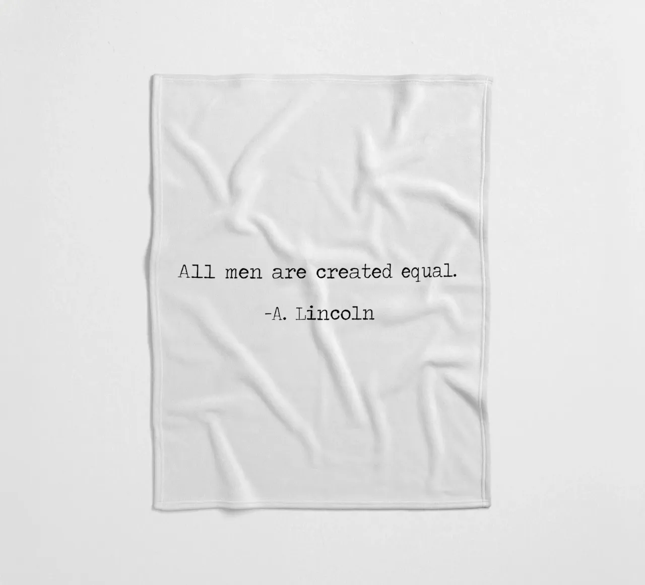 Tutti gli uomini sono creati uguali - Citazione di Abraham Lincoln coperta in pile da Summer Soul Co. - Quotes