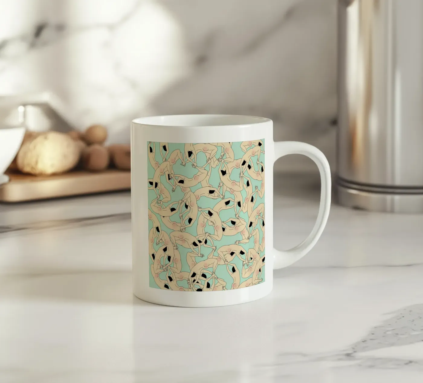 Chain ceramic mug by Ruei