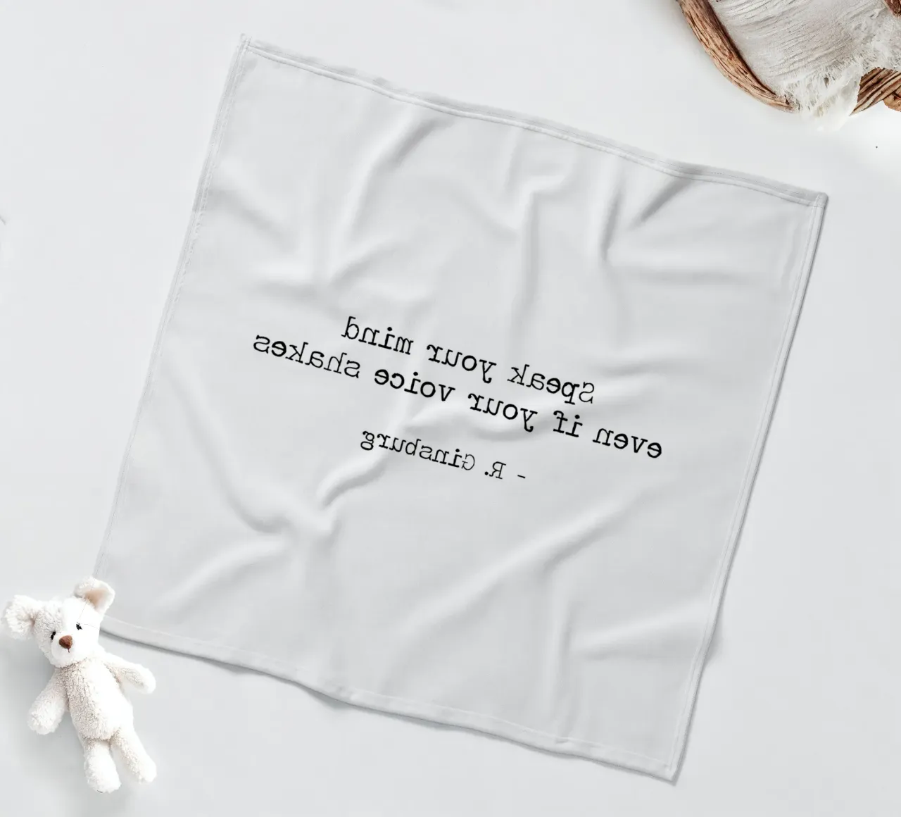 Speak Your Mind, Even if Your Voice Shakes - Ruth Ginsburg fleece blanket by Summer Soul Co. - Quotes