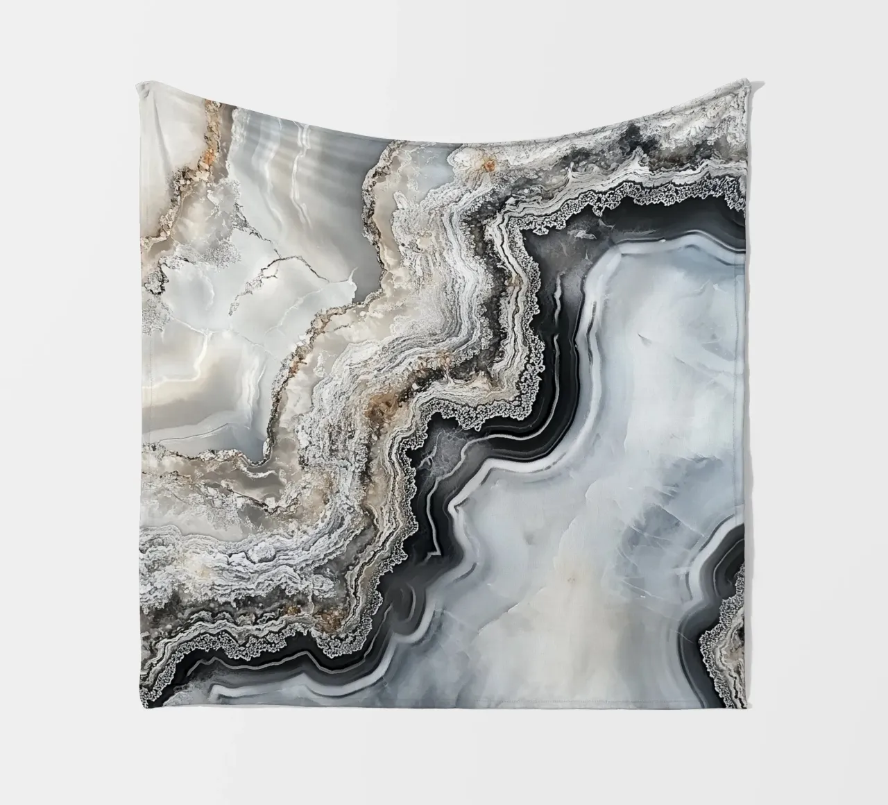 Elegant mineral patterns fleece blanket by Carinaprint