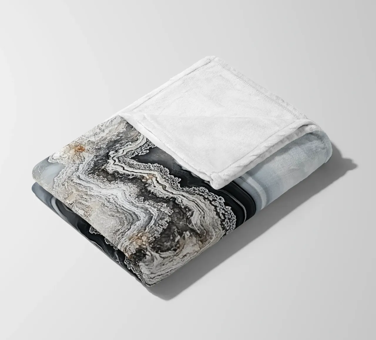 Elegant mineral patterns fleece blanket by Carinaprint