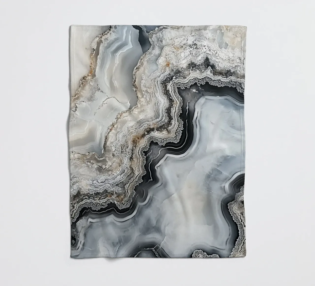 Elegant mineral patterns fleece blanket by Carinaprint