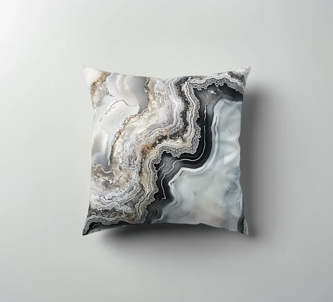 Elegant mineral patterns decorative cushion by Carinaprint