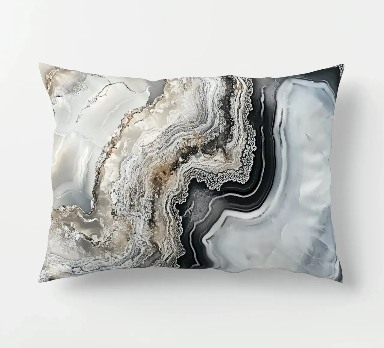 Elegant mineral patterns decorative cushion by Carinaprint