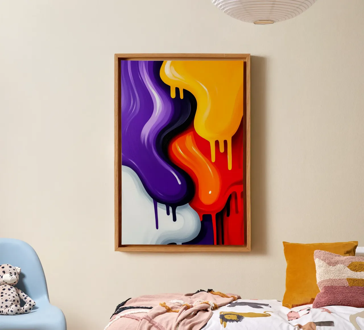 Streams of colour in the melting flow of contrasts canvas by melipo-art
