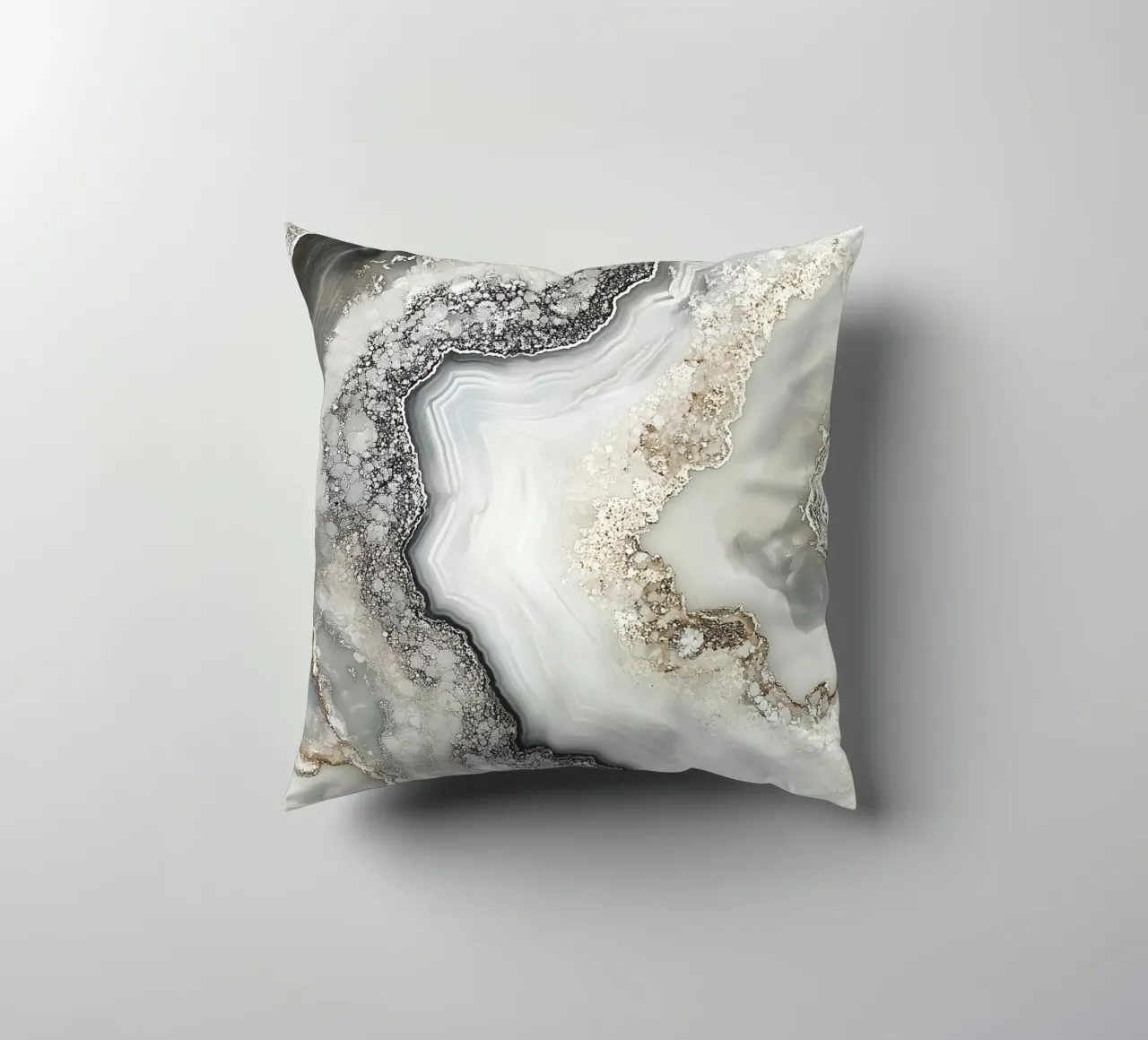 Elegant druse design decorative cushion by Carinaprint