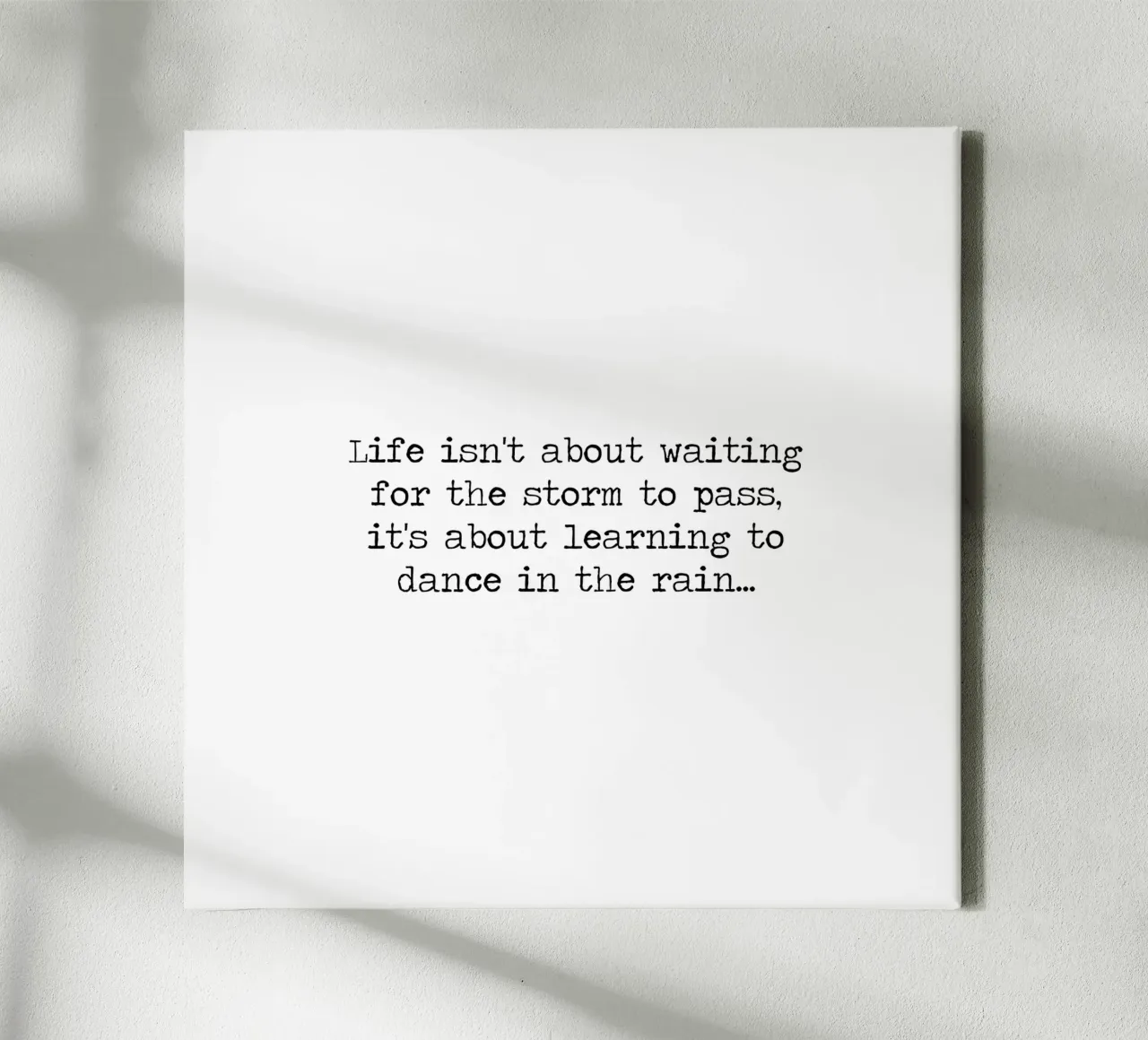 Life isn't about waiting for the storm to pass dance in rain canvas with Floater frame by Summer Soul Co. - Quotes
