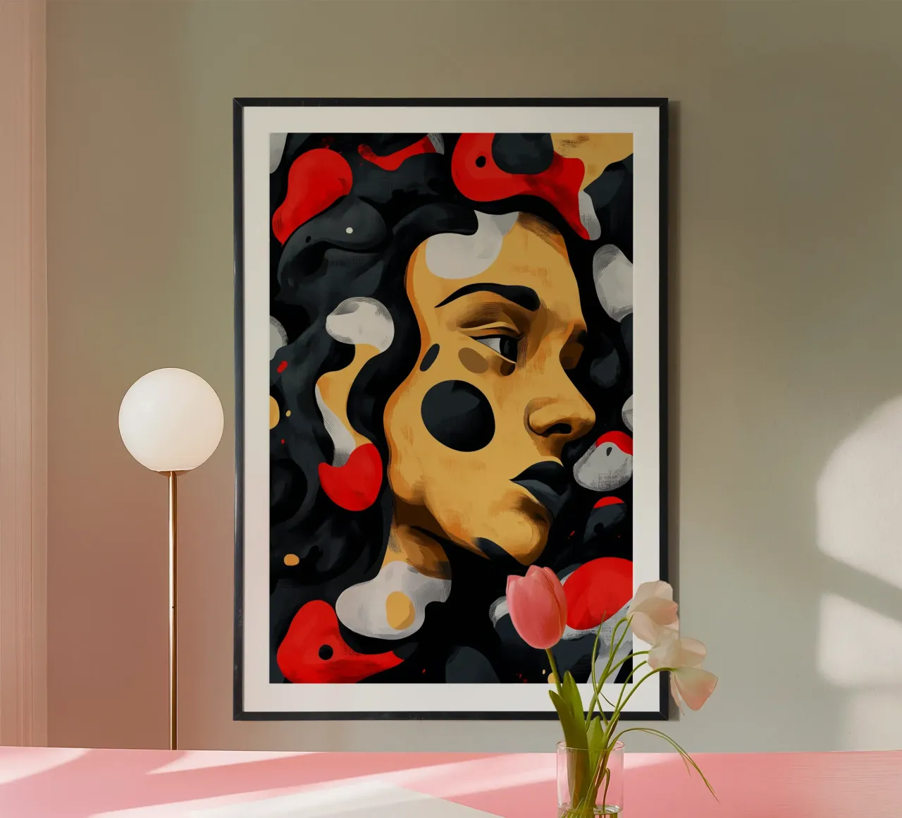 Swirls of colour and faces in the shade hahnemühle by melipo-art