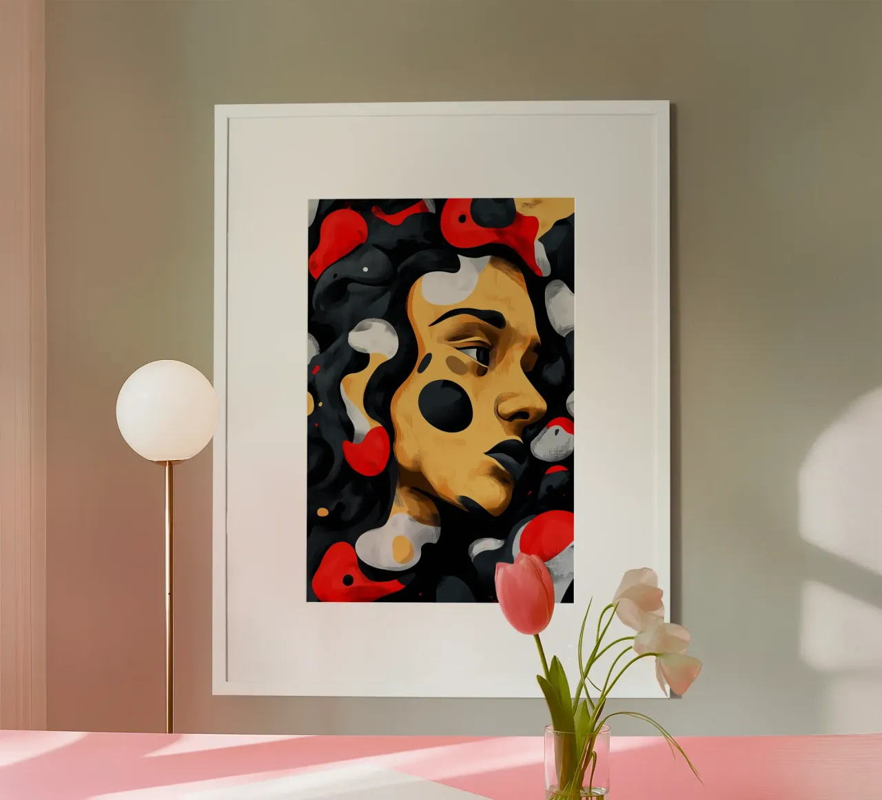 Swirls of colour and faces in the shade hahnemühle by melipo-art
