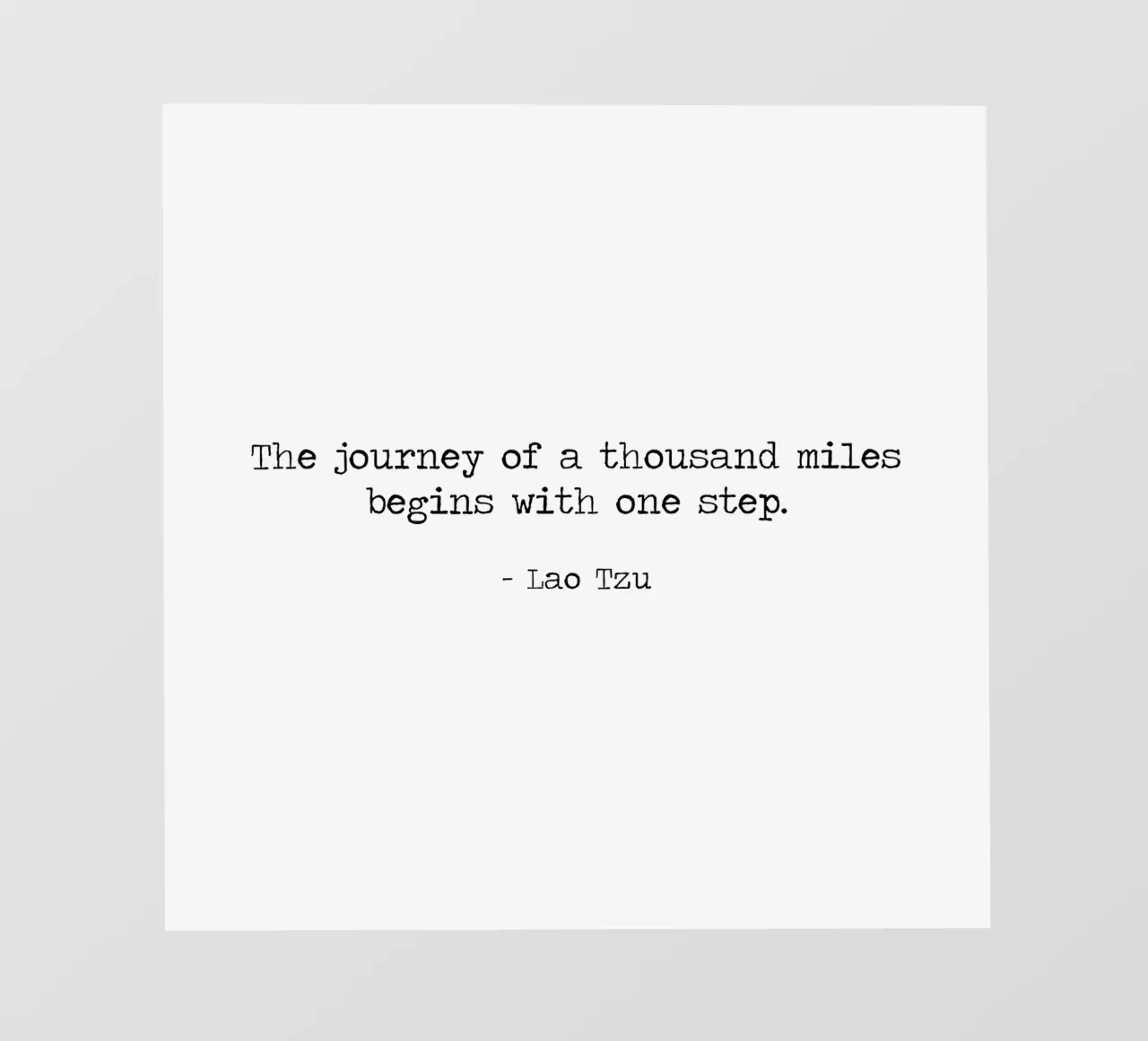 Journey of a thousand miles begins with one single step -Tzu pvc cover by Summer Soul Co. - Quotes