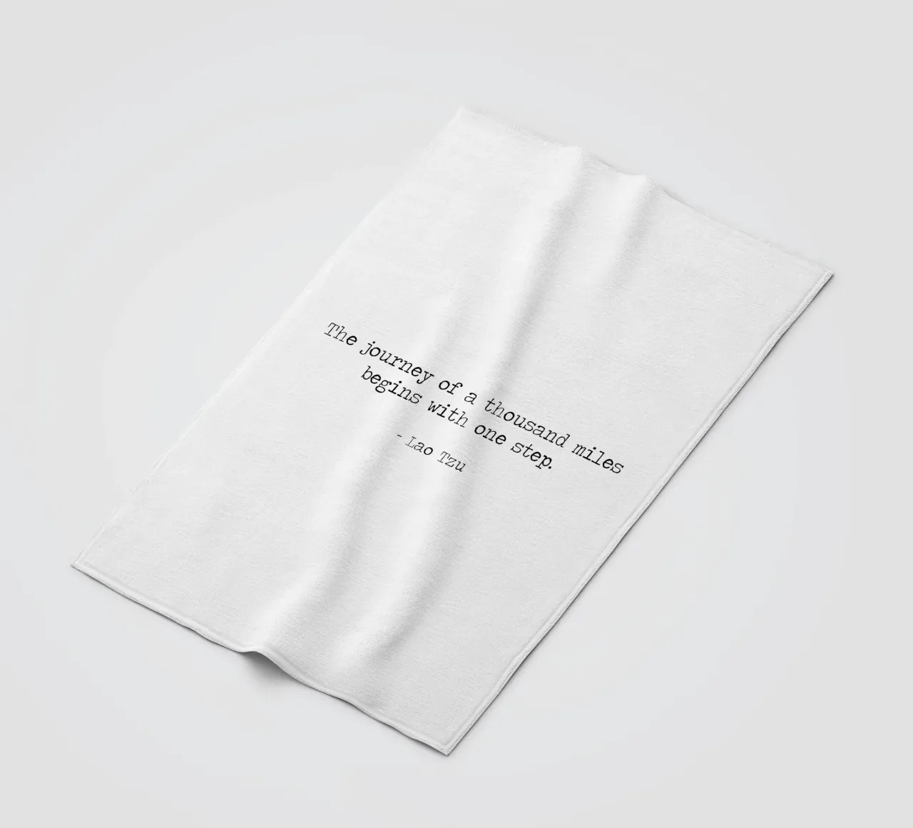 Journey of a thousand miles begins with one single step -Tzu fleece blanket by Summer Soul Co. - Quotes