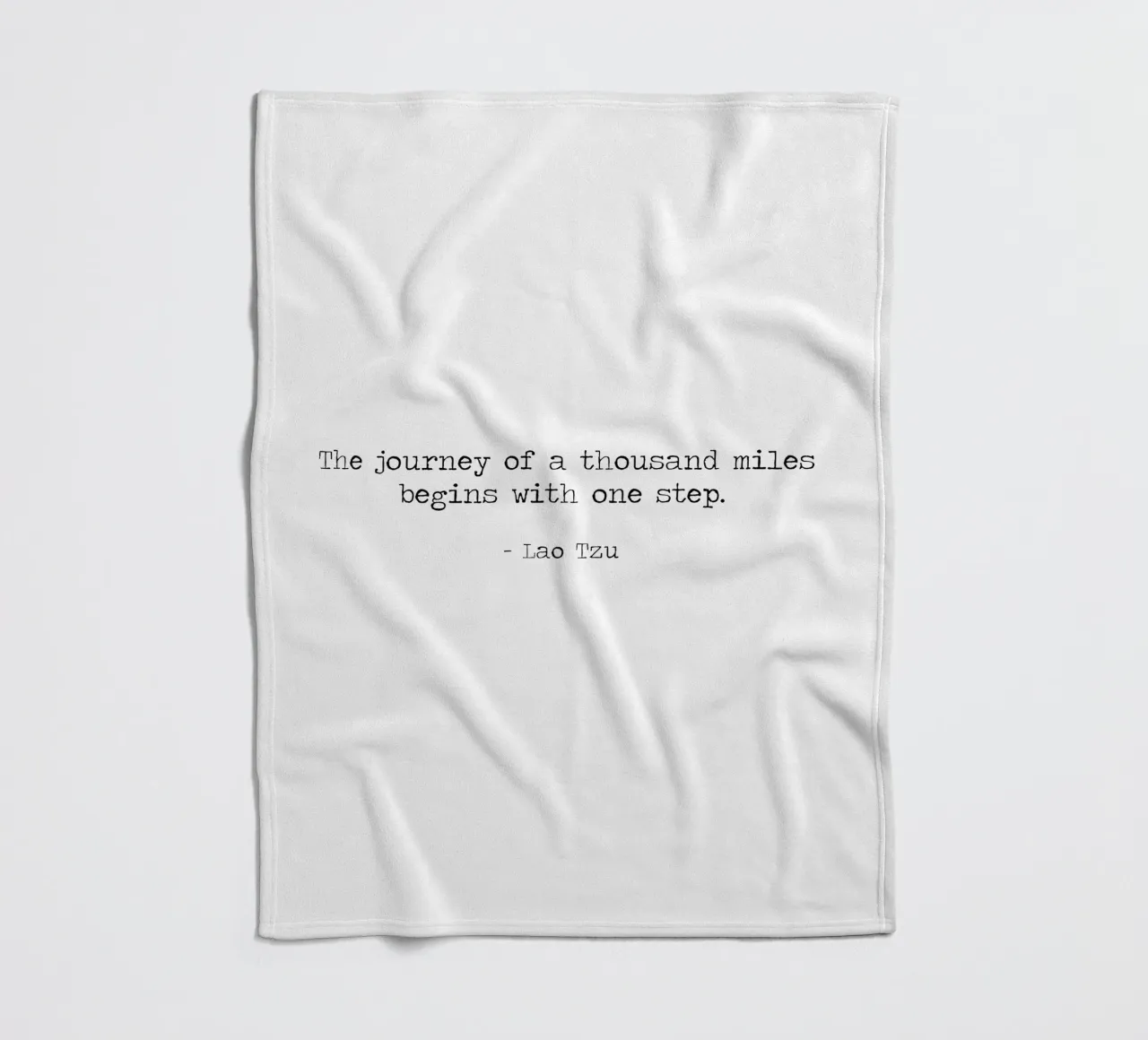 Journey of a thousand miles begins with one single step -Tzu fleece blanket by Summer Soul Co. - Quotes