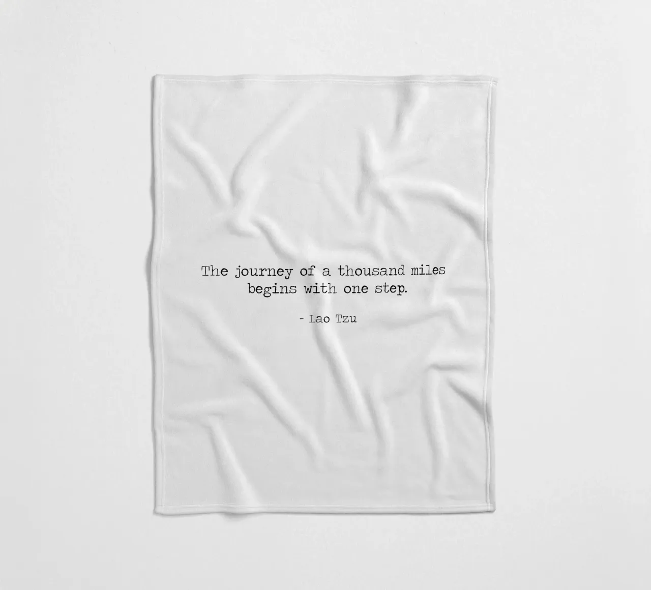 Journey of a thousand miles begins with one single step -Tzu fleece blanket by Summer Soul Co. - Quotes