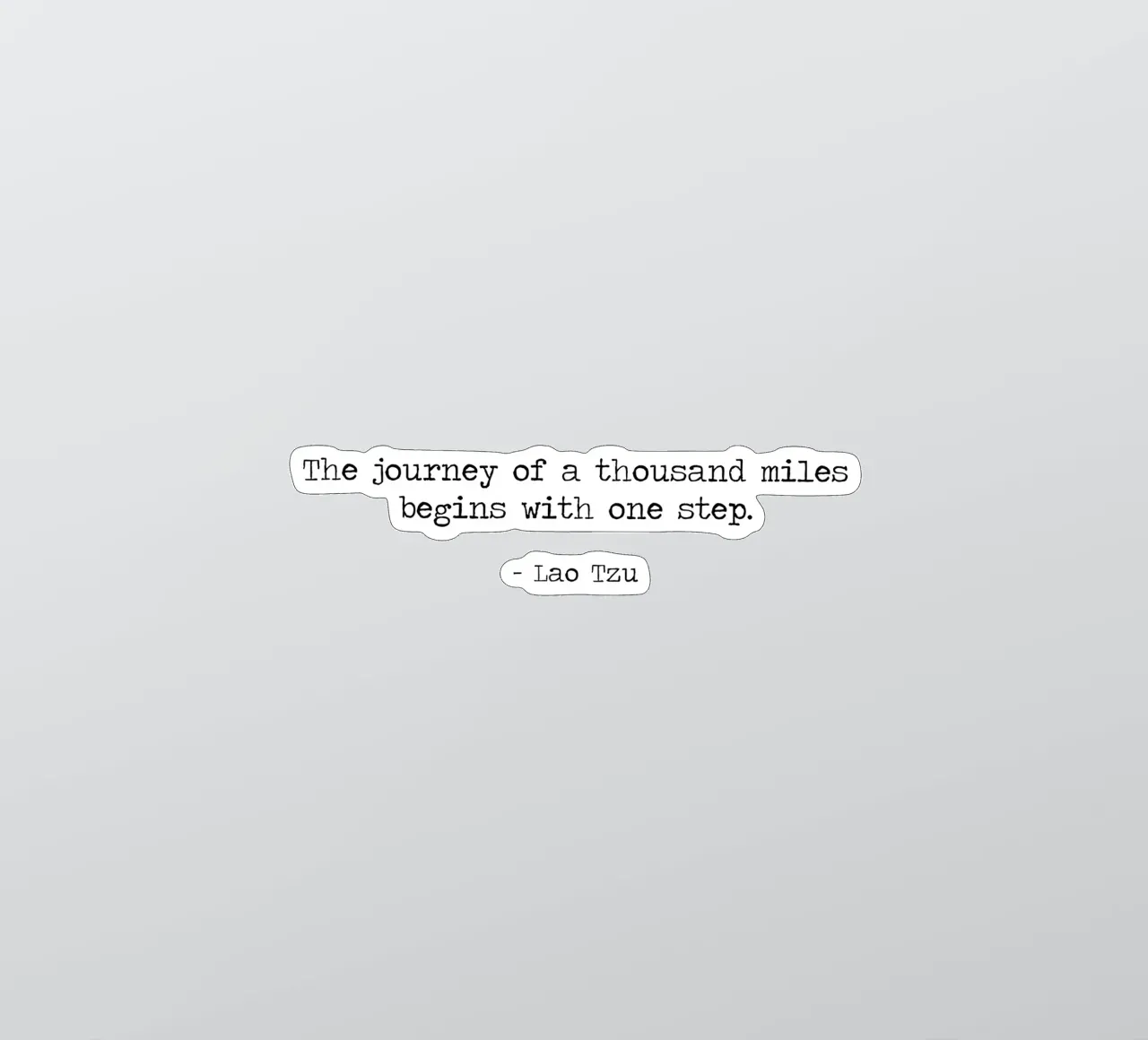 Un voyage de mille lieues commence par un seul pas -Tzu autocollant de Summer Soul Co. - Quotes