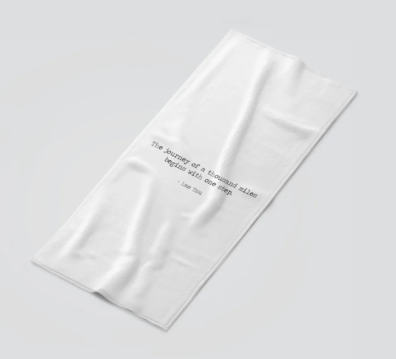 Journey of a thousand miles begins with one single step -Tzu beach towel by Summer Soul Co. - Quotes